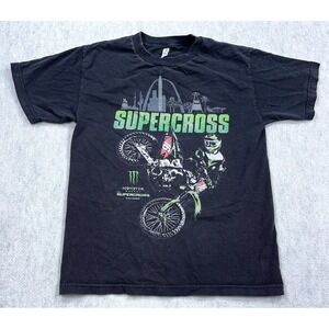 Vintage Supercross Shirt Men Medium Black Tee Monster Energy  Las Vegas Grunge